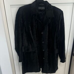 Gallery Midnight Black Velvet Jacket Medium